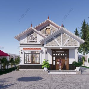 Nhà cấp 4 mái Thái đẹp nhất hiện nay diện tích: 10.7x15.6m - V381