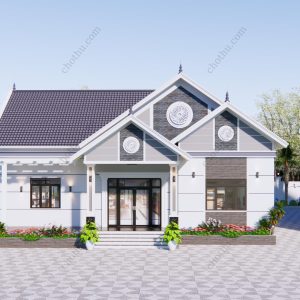 Nhà cấp 4 mái Thái diện tích 15x10m - V737