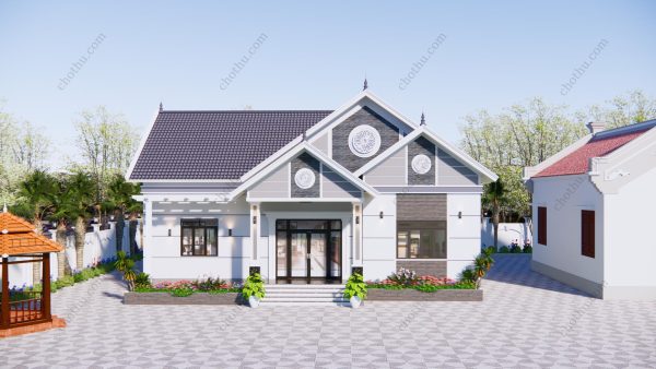 Nhà cấp 4 mái Thái diện tích 15x10m - V737