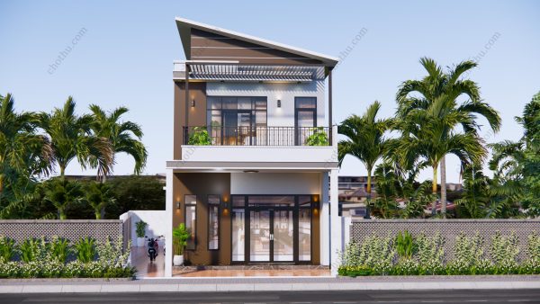 Nhà 2 tầng mái nghiêng đẹp độc đáo diện tích: 6x14m - V555