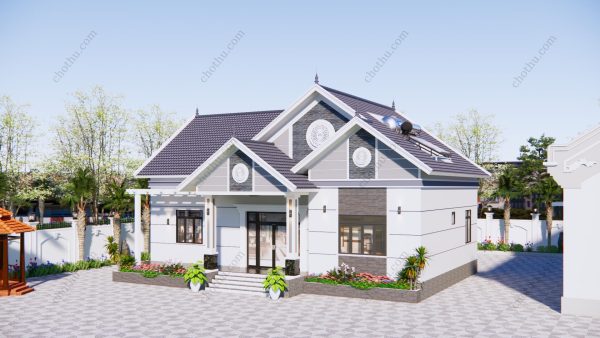 Nhà cấp 4 mái Thái diện tích 15x10m - V737 - Hình ảnh 3