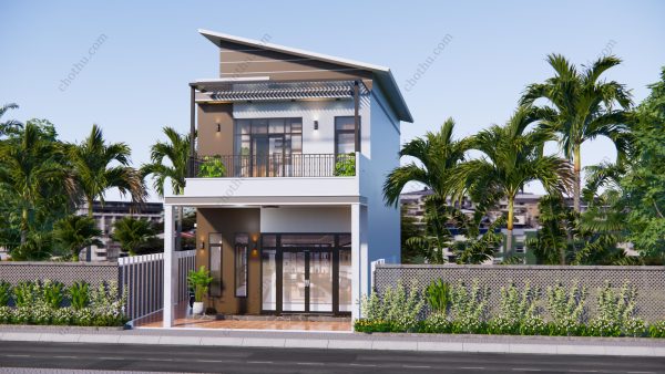 Nhà 2 tầng mái nghiêng đẹp độc đáo diện tích: 6x14m - V555 - Hình ảnh 4