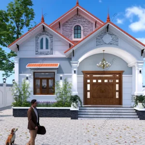 Mẫu nhà cấp 4 mái Thái diện tích: 10x16.5m - V873