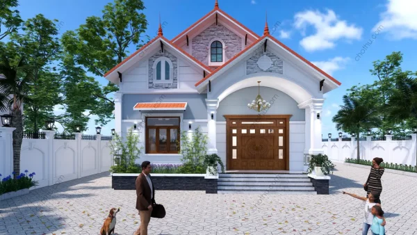 Mẫu nhà cấp 4 mái Thái diện tích: 10x16.5m - V873