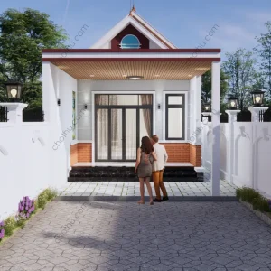 Nhà cấp 4 đơn giản diện tích: 5x25m - V805