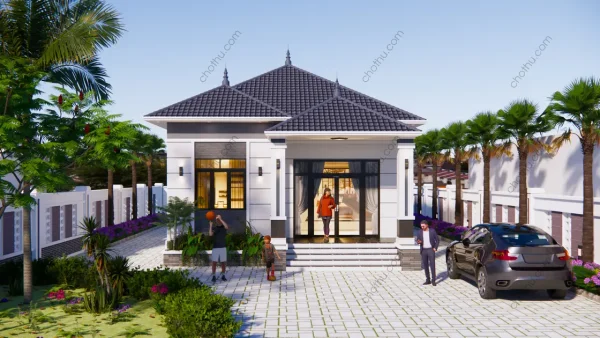 Nhà cấp 4 mái Nhật diện tích 8x13m - V779 - Hình ảnh 2
