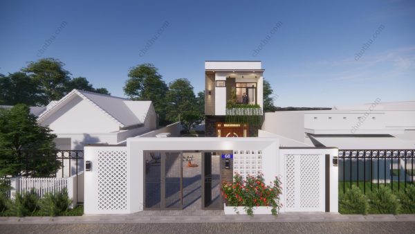 Nhà 2 tầng hiện đại diện tích: 5x15,8m - V747