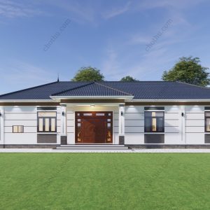 Nhà cấp 4 mái Nhật, 5 phòng ngủ, diện tích diện tích: 8x20,5m - V875