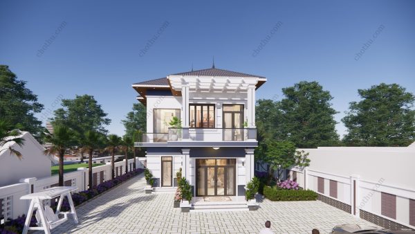 Nhà 2 tầng mái Nhật diện tích: 9,6x12,7m - V731