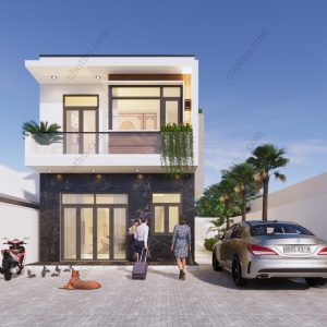 Nhà 2 tầng hiện đại diện tích: 6x10,8m - V743