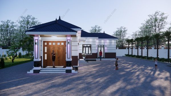 Nhà cấp 4 mái Nhật diện tích 13,3x18m - V754 - Hình ảnh 2