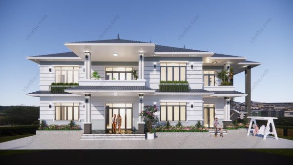 Nhà 2 tầng mái Nhật diện tích: 10x23.5m - V455