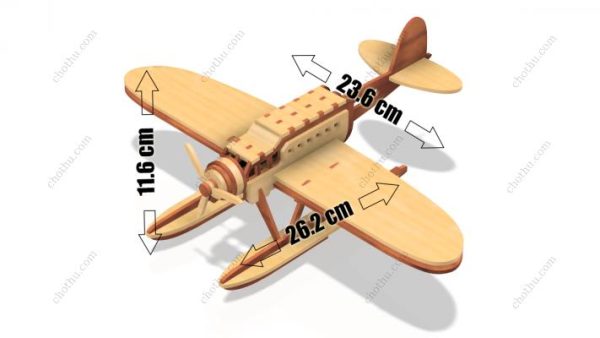 Mô hình Heinkel HE 51 thu nhỏ – Tệp cắt laser 3D - Hình ảnh 2