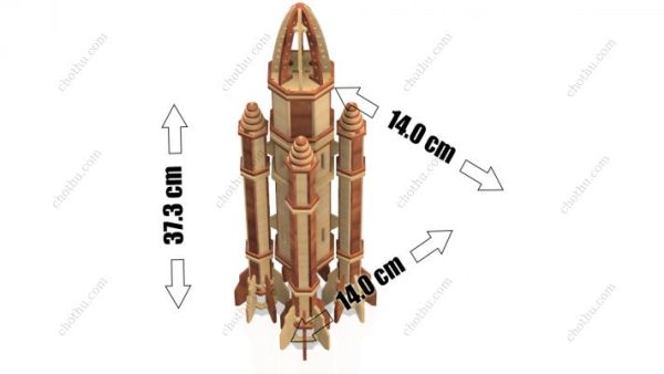 Mô hình bệ phóng tàu con thoi tên lửa  – Mô hình cắt Laser 3D - Hình ảnh 2