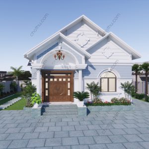 Mẫu nhà cấp 4 mái Thái không thể bỏ qua diện tích: 9.8x9.4m - V549