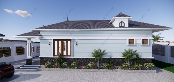 Nhà cấp 4 đẹp ấn tượng với mái Nhật diện tích: 8x14,5m - V386 - Hình ảnh 2