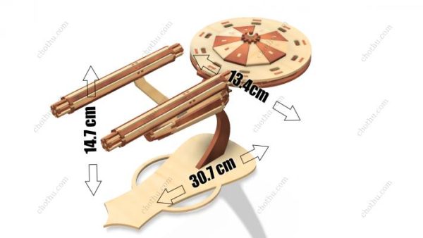 Tàu vũ trụ USS Enterprise Star trek – Mô hình 3D cắt Laser - Hình ảnh 2