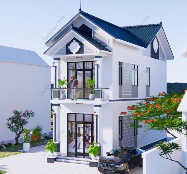 Nhà mái Thái chữ L 2 tầng tiện nghi diện tích: 7,5x13,6m - V418 - Hình ảnh 2