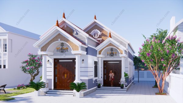 Nhà cấp 4 mái Thái giá rẻ cho mọi gia đình diện tích: 7.6x21.1m - V426 - Hình ảnh 2