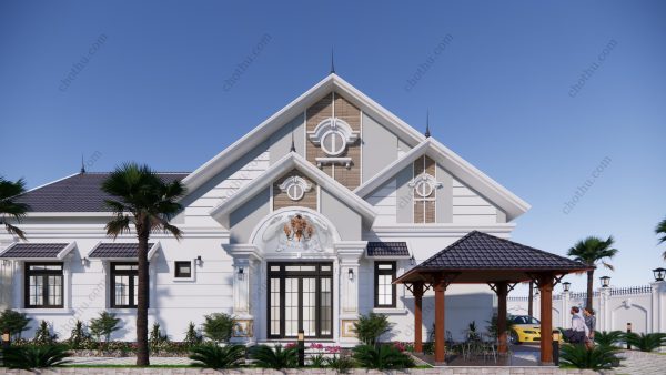 Nhà cấp 4 mái Thái đẹp hiện đại diện tích: 9x19m - V533