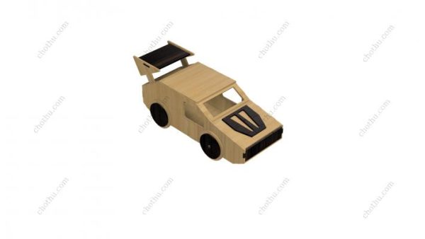 Đồ chơi xe đua mô hình 3D, đồ chơi xe đua bằng gỗ – Mô hình 3D tệp cắt laser - Hình ảnh 2