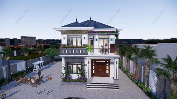 Nhà 2 tầng hiện đại đẹp mái Nhật diện tích: 8x10.5m - V575 - Hình ảnh 2
