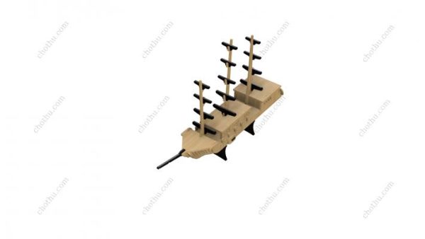 Tệp kỹ thuật số đồ chơi mô hình tàu buôn để cắt bằng laser - Mô hình 3D - Hình ảnh 8
