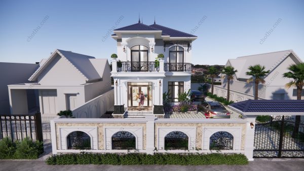 Mẫu nhà mái Nhật sang trọng 2 tầng diện tích: 8x9m - V605 - Hình ảnh 2