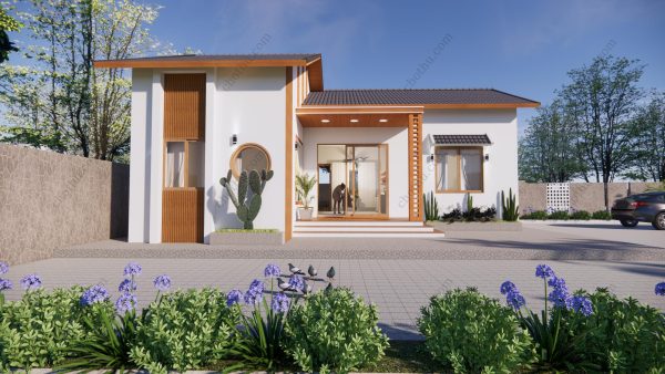 Mẫu nhà mái Thái đơn giản, tiết kiệm diện tích 10x12m - V612