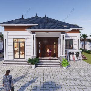 Nhà cấp 4 mái Nhật hot nhất hiện nay diện tích: 15x12m - V624