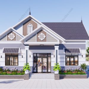 Nhà cấp 4 mái Thái được nhiều người yêu thích diệnt ích: 11.5x8.8m - V633