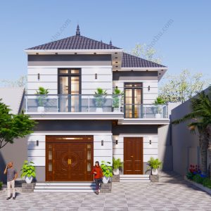 Nhà 2 tầng mái Nhật đang được ưa chuộng hiện nay diện tích: 7.9x12m - V817