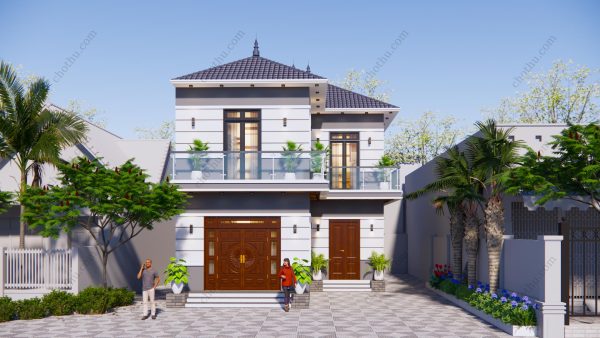 Nhà 2 tầng mái Nhật đang được ưa chuộng hiện nay diện tích: 7.9x12m - V817