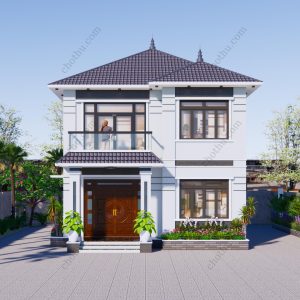 Nhà 2 tầng mái Nhật diện tích: 8.4x9.4m - V665