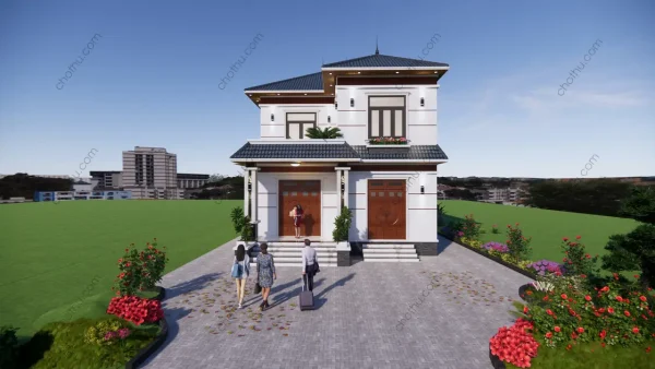 Nhà 2 tầng hiện đại mái Nhật diện tích 9x10.9m - V884 - Hình ảnh 7