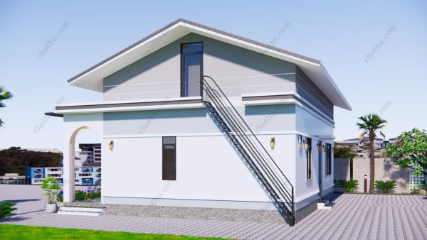 Nhà 2 tầng mái dốc đẹp độc đáo diện tích: 13,5x7,9m - V620 - Hình ảnh 6