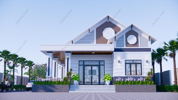Nhà cấp 4 mái Nhật đẹp, giá rẻ diện tích: 11,5x20,6m - V473 - Hình ảnh 2
