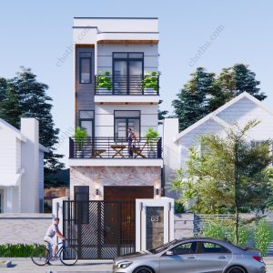 Nhà 4 tầng mái Thái đang thịnh hành hiện nay diện tích: 5x15m - V485