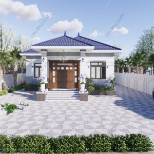 Nhà cấp 4 mái Nhật, sân vườn đẹp diện tích: 8.65x11m - V598