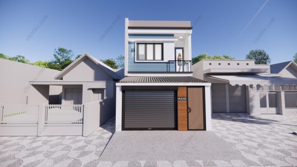 Nhà 2 tầng hiện đại diện tích: 5,4x19,25m - V672