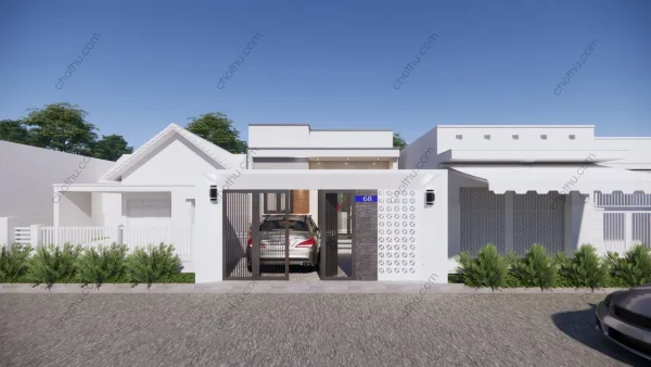 Nhà cấp 4 hiện đại, tiện nghi, mái bằng diện tích: 6x25m - V850