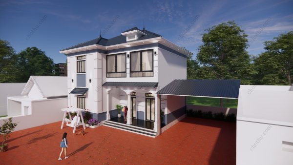 Nhà 2 tầng mái Nhật Bản diện tích 11,5x9,5m - - Hình ảnh 2