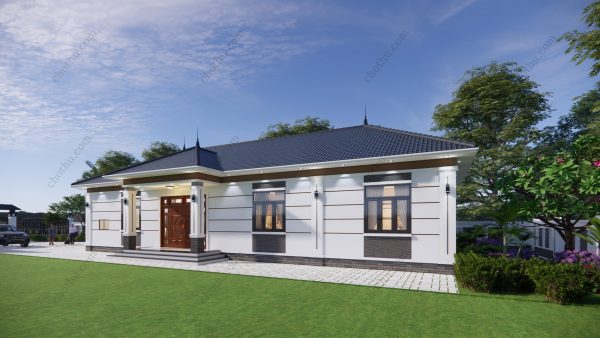 Nhà cấp 4 mái Nhật, 5 phòng ngủ, diện tích diện tích: 8x20,5m - V875 - Hình ảnh 3