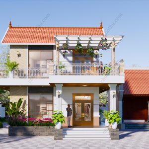 Nhà 2 tầng mái Thái diện tích: 7.2x15m - V770