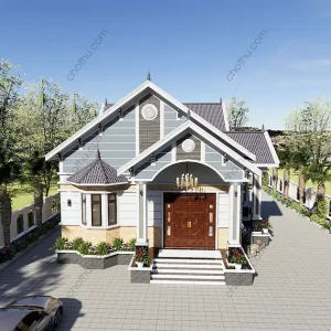 Nhà cấp 4 mái Thái diện tích: 9.8x15.6m - V728