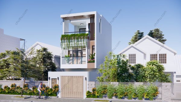 Mẫu nhà 3 tầng hiện đại không thể bỏ qua diện tích: 5x8m - V564 - Hình ảnh 4