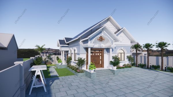 Mẫu nhà cấp 4 mái Thái không thể bỏ qua diện tích: 9.8x9.4m - V549 - Hình ảnh 7