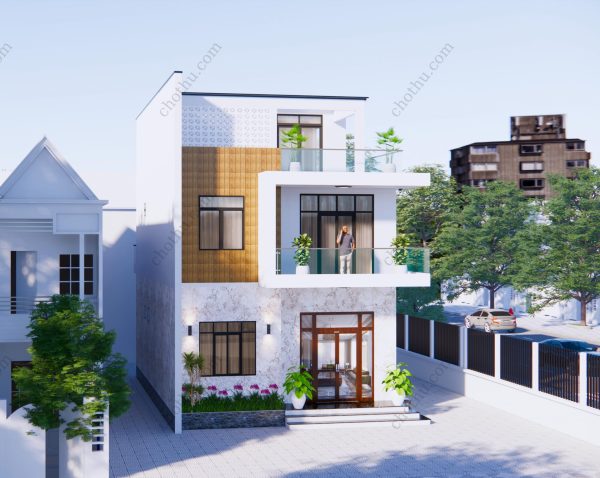 Mẫu nhà 3 tầng hiện đại diện tích: 8x10m - V409 - Hình ảnh 3