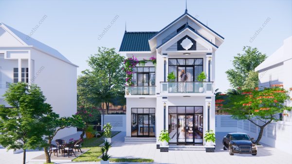 Nhà mái Thái chữ L 2 tầng tiện nghi diện tích: 7,5x13,6m - V418 - Hình ảnh 3