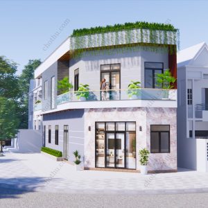 Nhà phố 2 mặt tiền vát sang trọng diện tích: 5x20m - V434